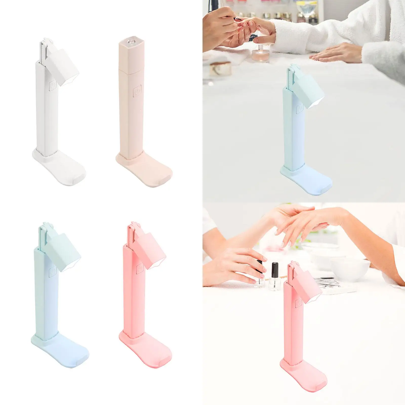 Lampe à Ongles Portable Rechargeable par USB pour Manucure, vaccage Rapide, Réglable, Nail Art, Cadeau pour Femme, Usage Domestique