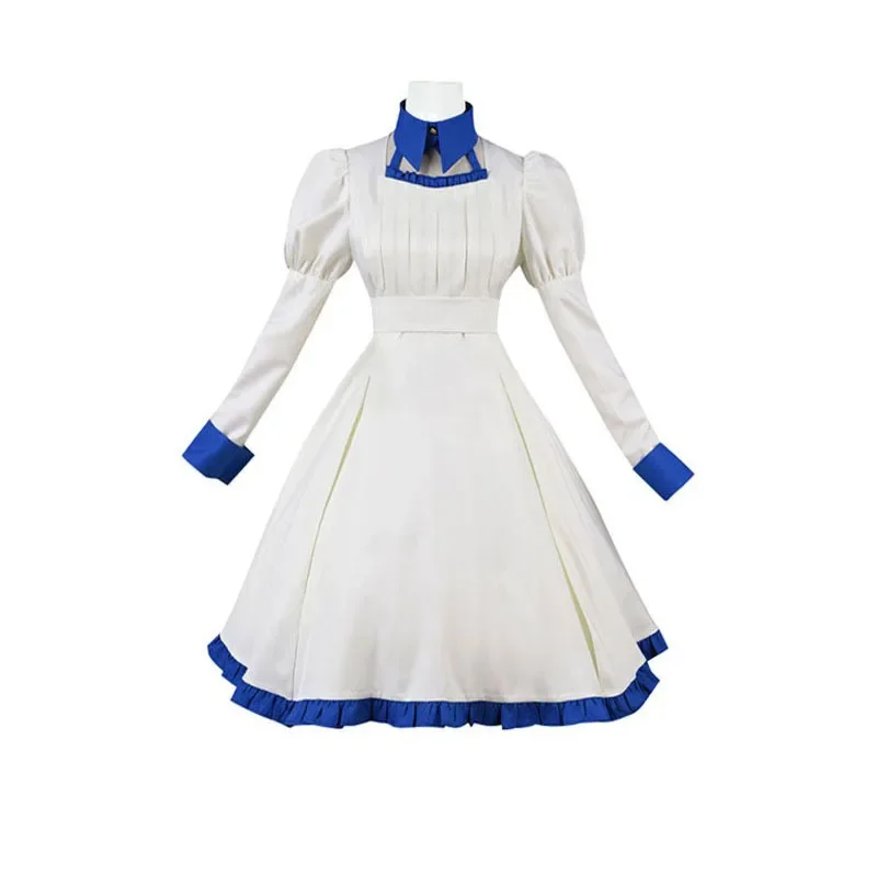 Anime Invented Inference Iwanaga Kotoko Cosplay Costume Adult Women Girls Lolita White Dress Suit Halloween Carnival Uniform