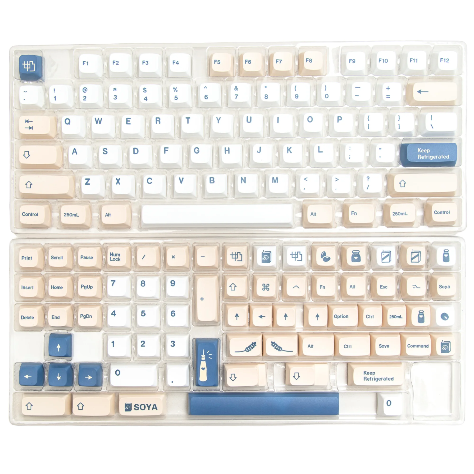 GMK Soy Milk Keycaps PBT Dye Sub Keycap XDA Profile For Cherry Mx Switch Mechanical Keyboard Classic Set GMK67 Nj68 Keyboard