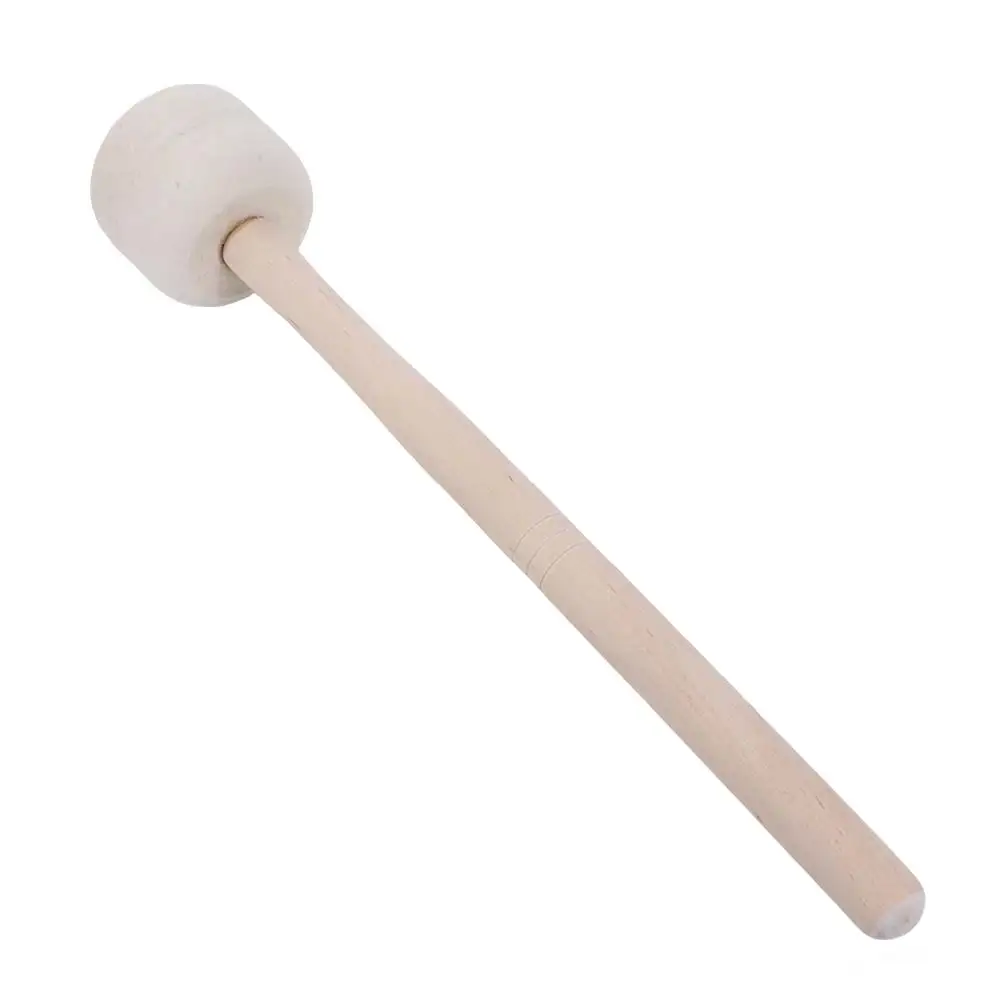 

1pc Wool Felt Head Drum Sticks Band Performances Marching Drum Drum Wooden Mallet Wood Handle Non-Slip Wooden Drum Hammer
