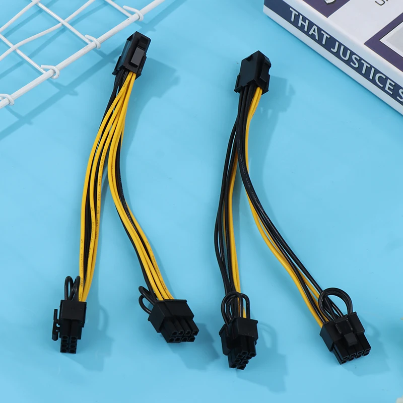 

1Pc 6-Pin PCI Express To 2 X PCIE 8 (6+2) Pin Dual 8 Pin Motherboard Graphics PCI GPU VGA Splitter Hub Power Cable Cord