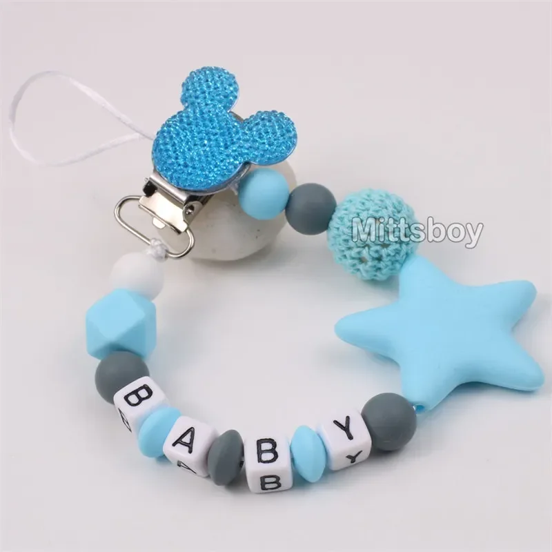 Custom Handmade Silicone Rainbow Pacifier Clip Gift