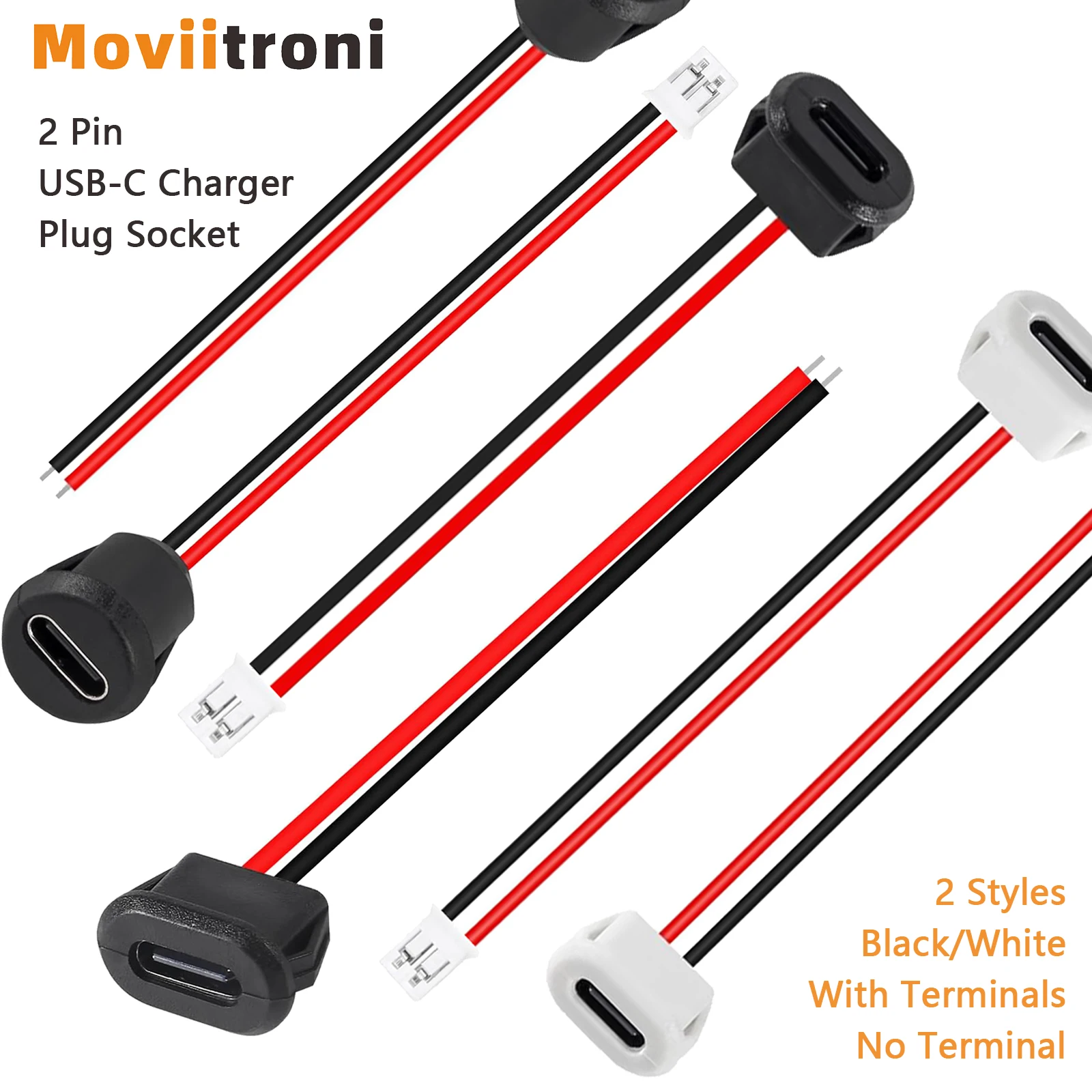 Type C USB Connector Female Chassis Waterproof Type-C With card Buckle 3A Fast Charging Port Charger Plug Socket