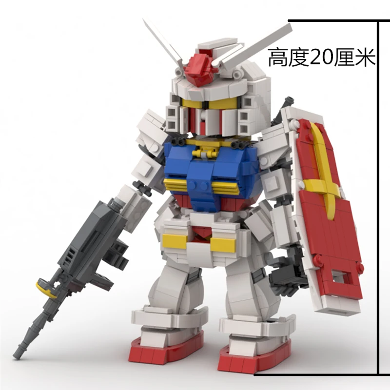 

883pcs Anime Figure Building Blocks Toys For Children 20cm 7th Action Figure Model Assembling Bricks Cartoon Robots Dolls