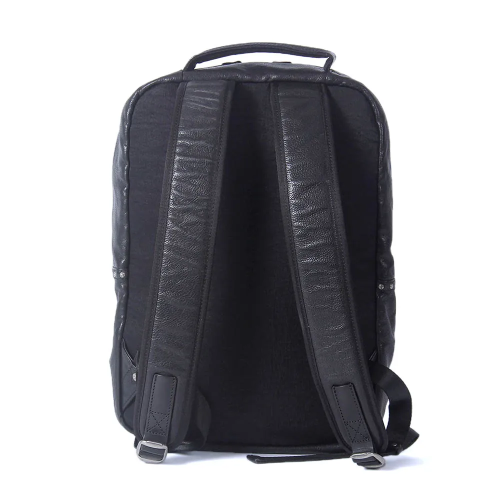 S.WORKER Lässiger Rucksack aus echtem Rindsleder, Herren-Laptop-Rucksack, Tagesrucksack mit großer Kapazität, Reisetasche, Schultasche – Detail 10