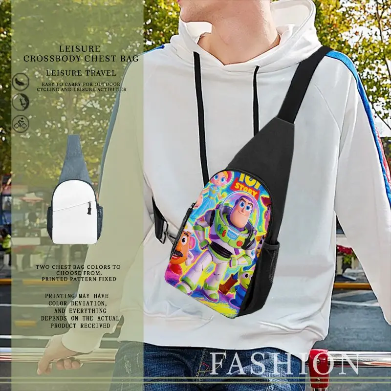 

Сумка на грудь с принтом космических персонажей, легкая сумка через плечо для мужчин, повседневная сумка через плечо для путешествий на открытом воздухе