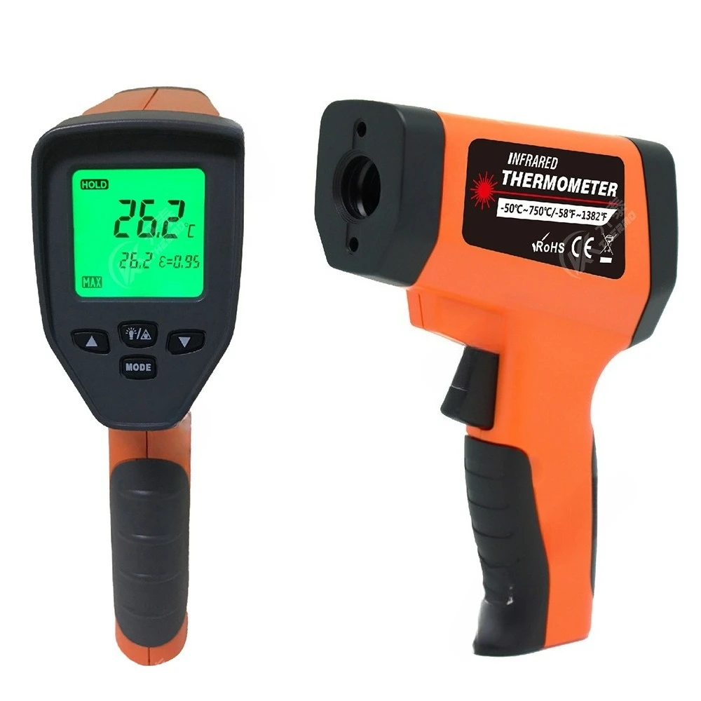 

Laser Industrial Handheld Thermometer BBQ Baking Oil Temperature Infrared Thermometer