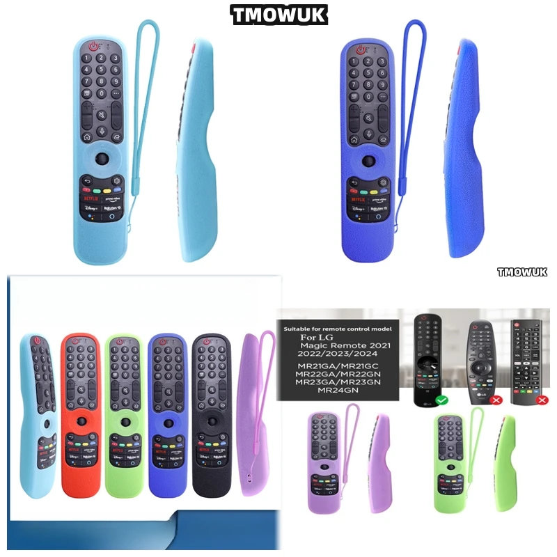 

For LG Smart TV AN MR21GC MR21N 21GA Magic Remote TV Remote Control Silicone Protective Cover Case Shockproof Anti-drop Anti-sc