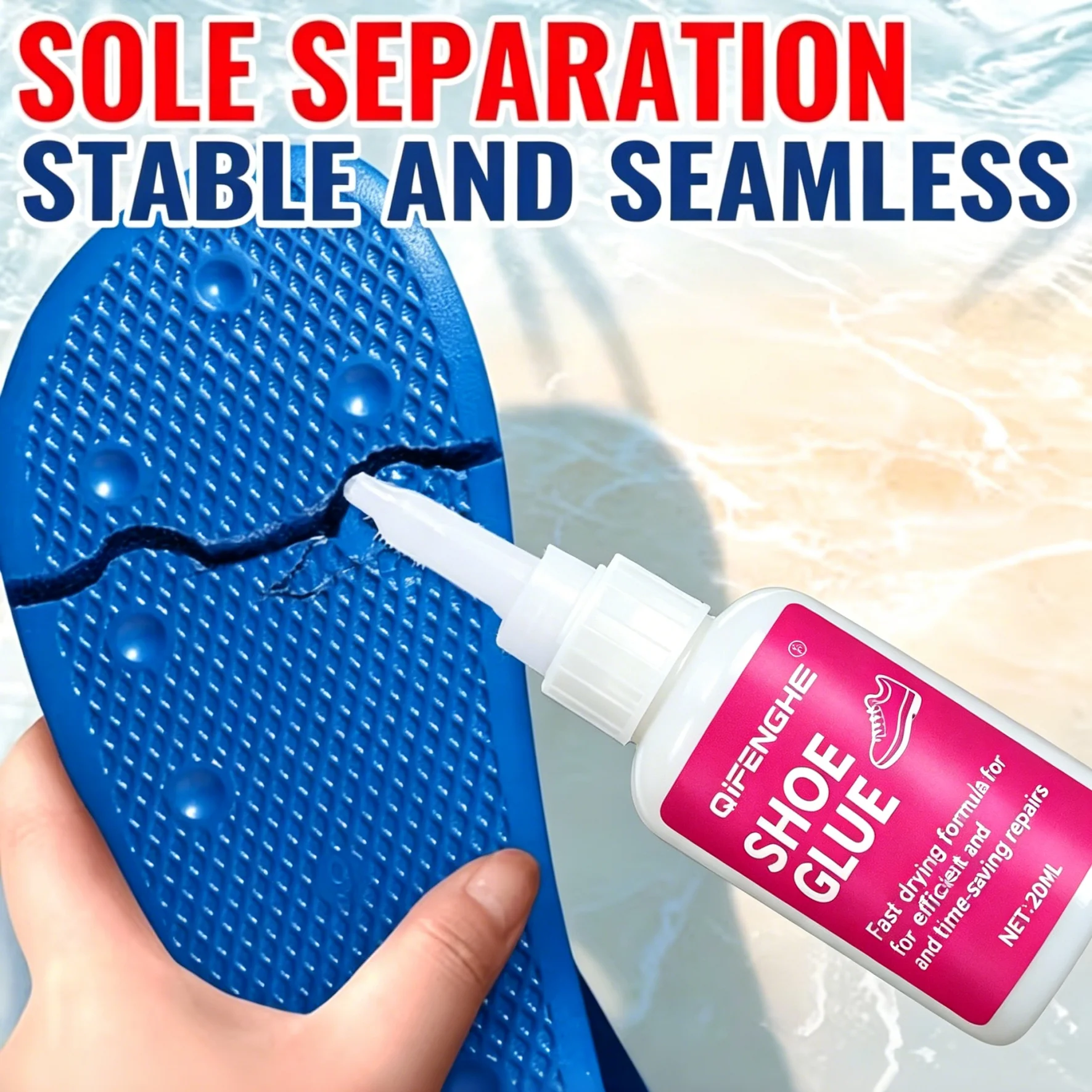Multifunctional Shoe Repair Glue, Quick-Drying Waterproof Adhesive, Suitable for Various Types of Shoes, Plastic Glue