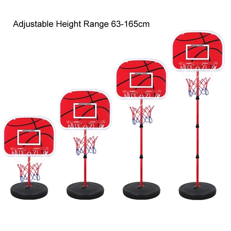 63-165CM Basketball Stand Height Adjustable Children\'s Basketball Goal Toy Set Toddler Basketball Training Practice Accessories