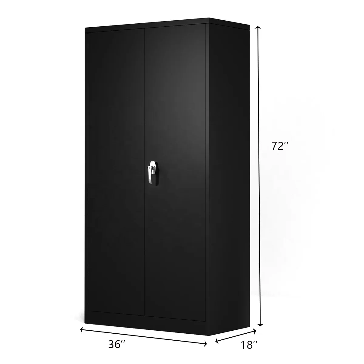 2026 Metal Office Garage Storage Cabinet Steel Cupboard with 2 Doors and Shelves