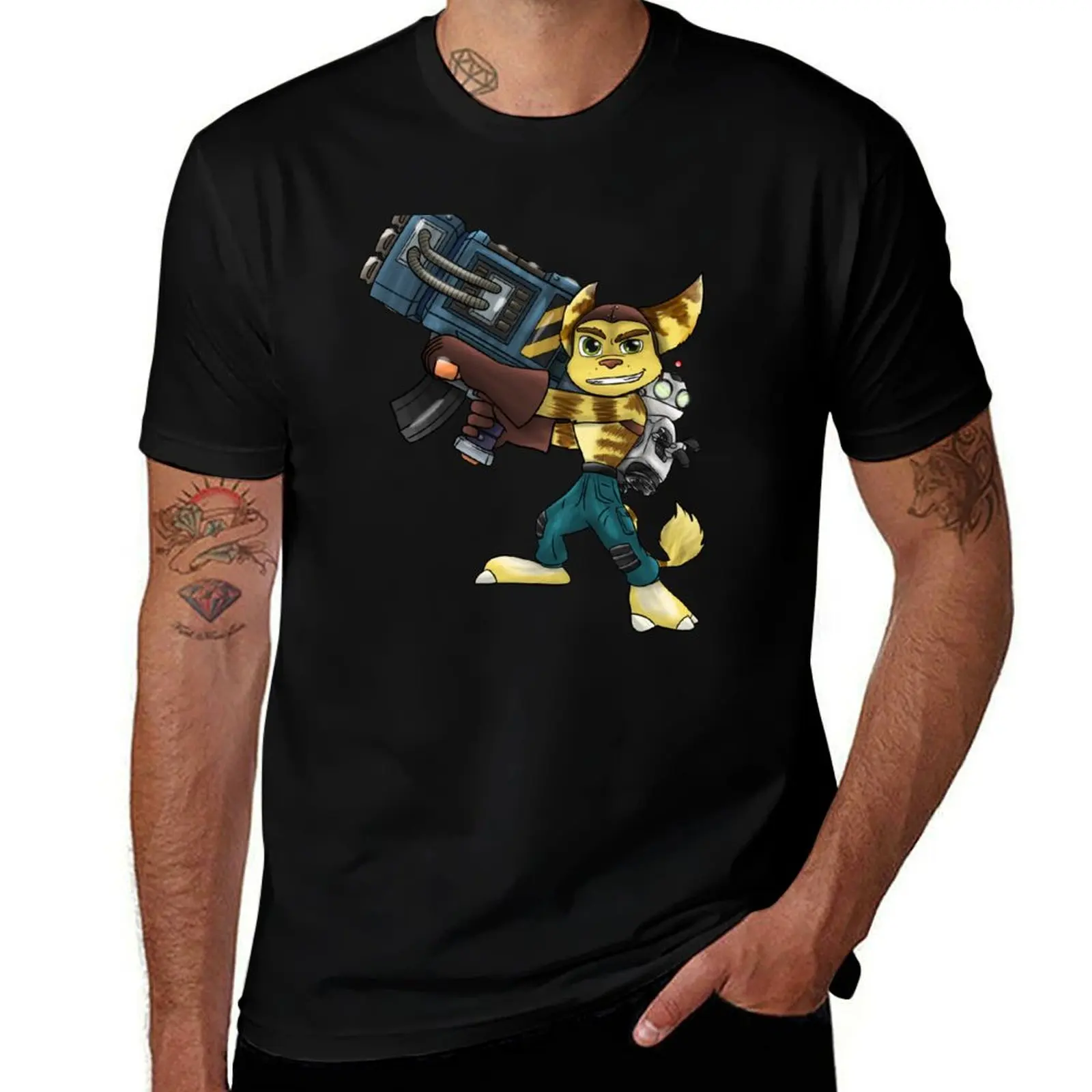 

Ratchet and Clank 2002 R.Y.N.O T-Shirt Anti-Perspiration Workout Top