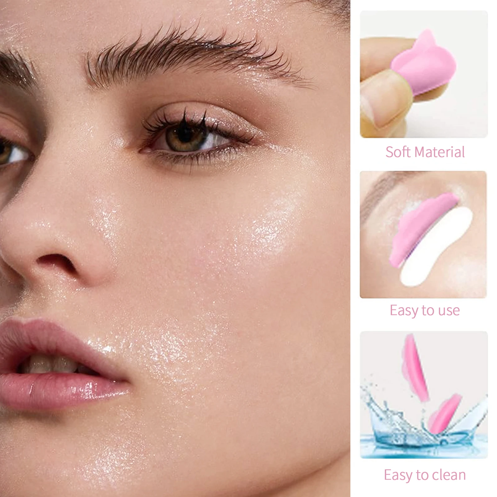 PERMANIA 5 pares de silicone cílios perm almofada y escova de cílios 3d aplicador modelador de cílios hastes escudo maquiagem ferramentas de levantamento