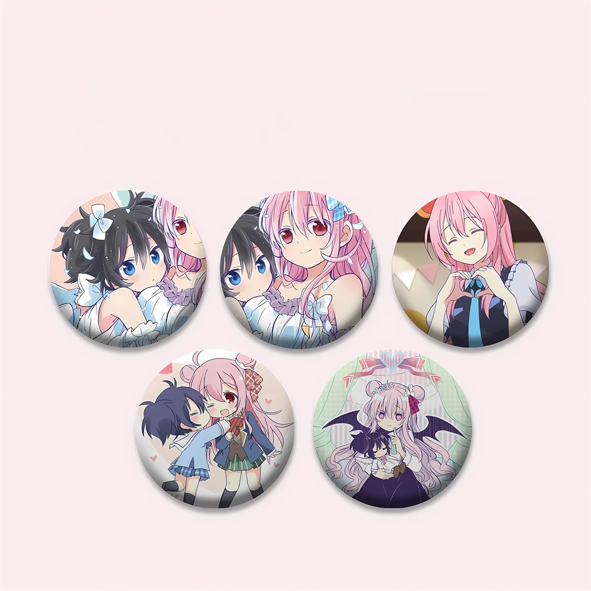 58mm Anime azul FELIZ SUGAR VIDA Matsuzaka Satou Koube Shio Cosplay disfraz insignia broche de hojalata ﻿ Prop
