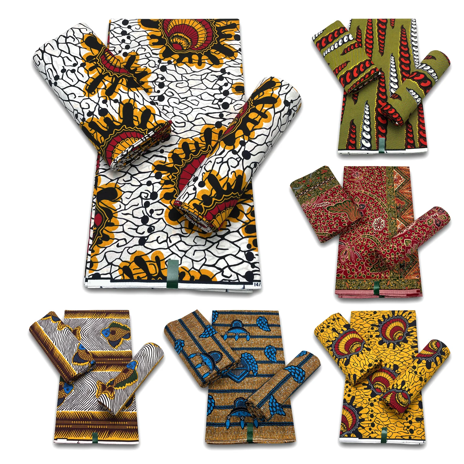 Factory Price Ankara Wax Fabric 100% Cotton Soft Nigeria Wax Fabrics Veritable African Real Wax Block Prints Fabric Tissu Pagne