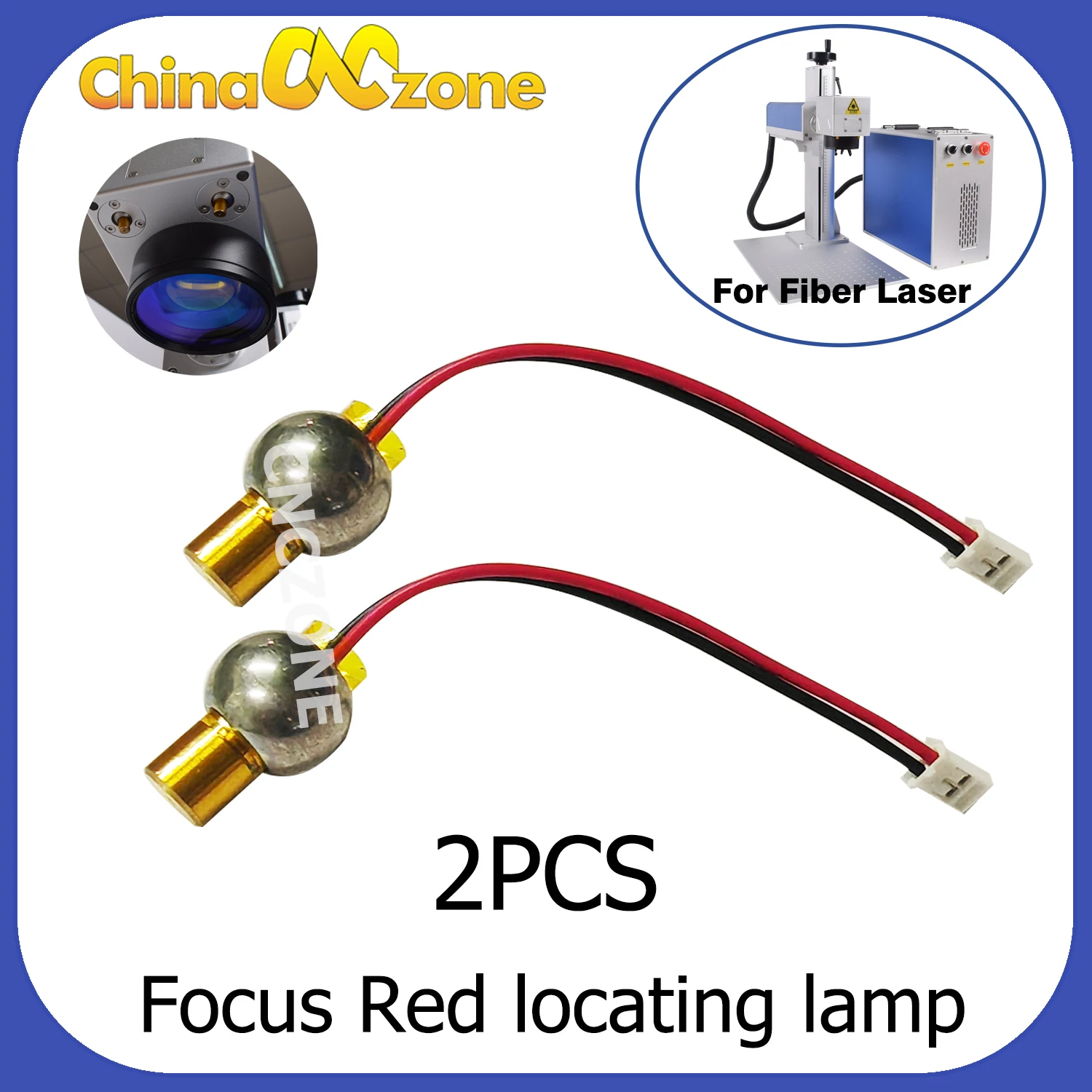 Focus Rote Ortungslampe mit zwei Red-Dot-Fokus für Faserlaserbeschriftungsmaschine, Fokus für 30 W, 50 W, 100 W, 200 W, 300 W Maschine