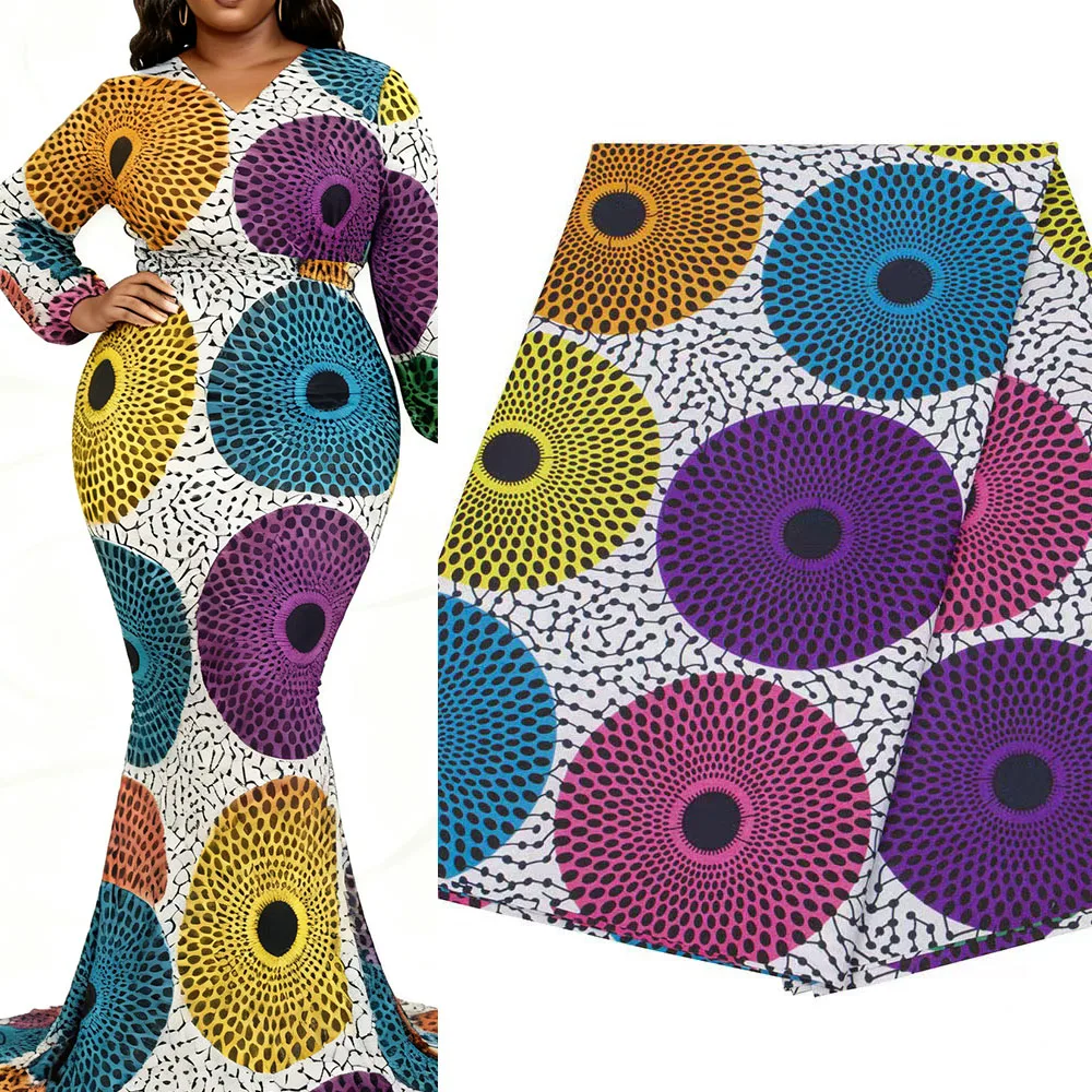 

Soft Premium Wax Lace Fabric, African Ankara Traditional Textile Material For Women's Dress, DIY Fashion Design