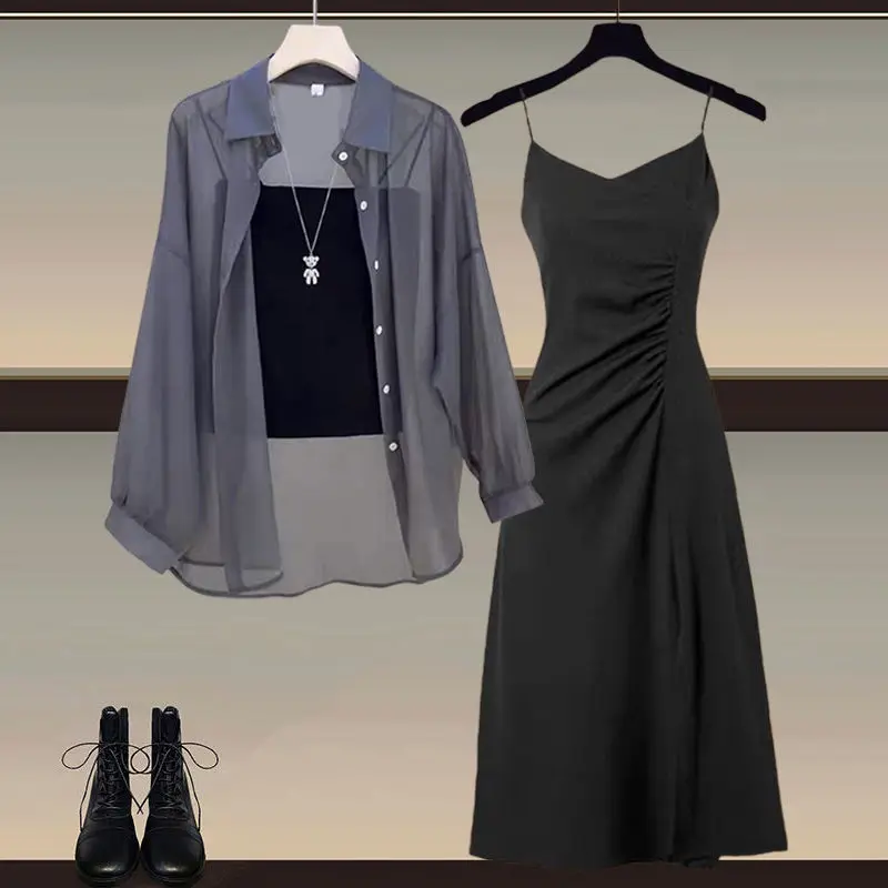 Ensemble t-shirt professionnel d'été pour femmes, protection solaire irt avec écharpe amincissante, tenue Dr Ele Busin