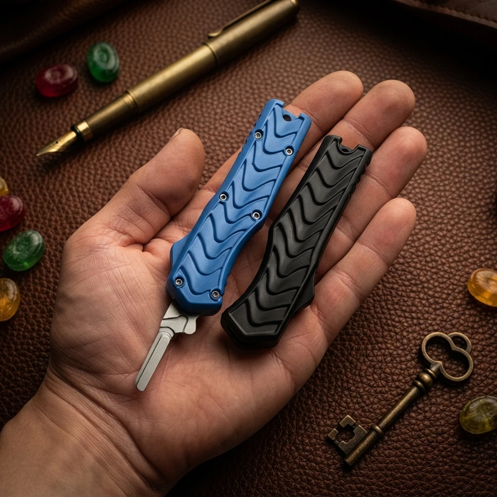 Mini Portable Utility Knife Handle Tool (Without Blade, Suitable For 23/24 Blades),Camping Hiking EDC Tools Zinc Aluminum handle