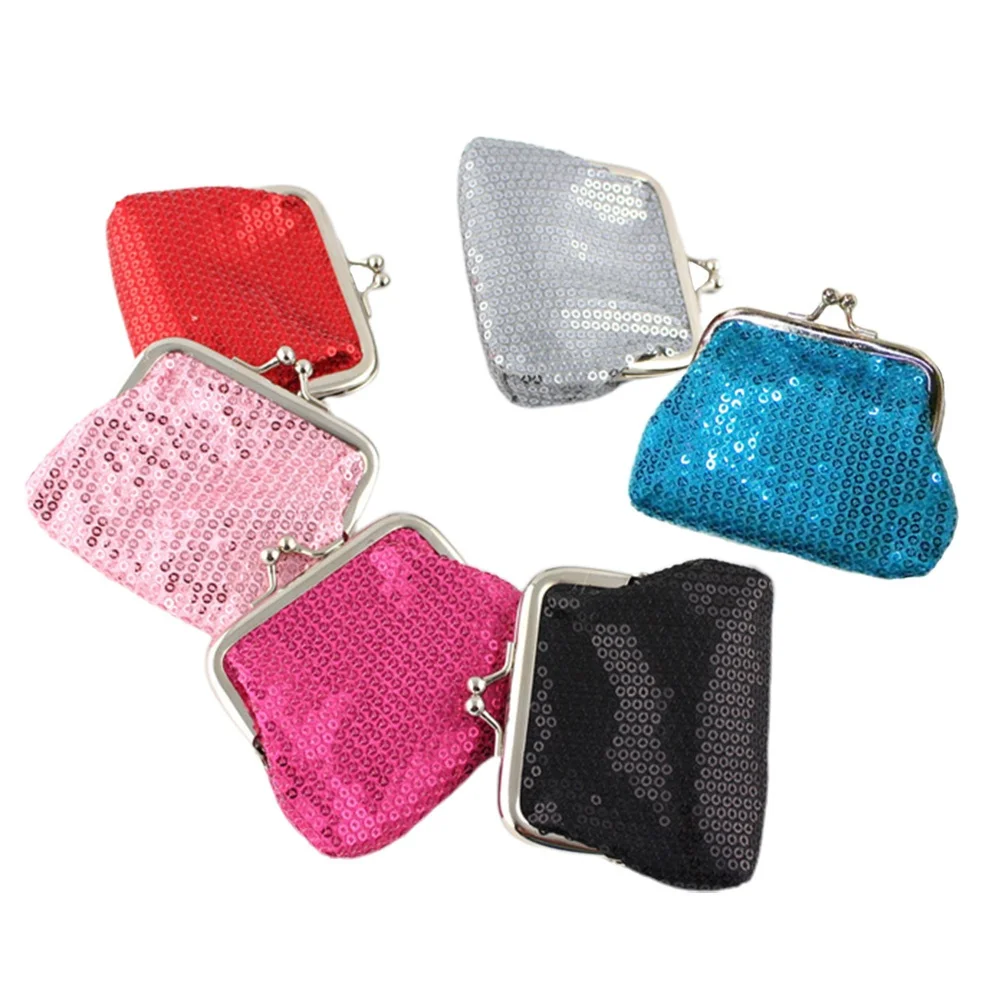 مجموعة محفظة نسائية للعملات المعدنية مكونة من 6 قطع باللون الأحمر الوردي بإبزيم أنيق ومحفظة صغيرة محمولة مقاومة للماء للنساء #2