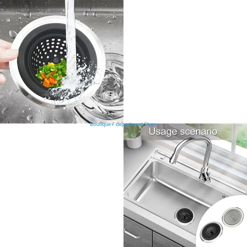 E1PD Stylish Kitchen Sink Strainer Water Stoppers Kitchen Sink Strainer for Effective Residues Filtering & Odor Prevention