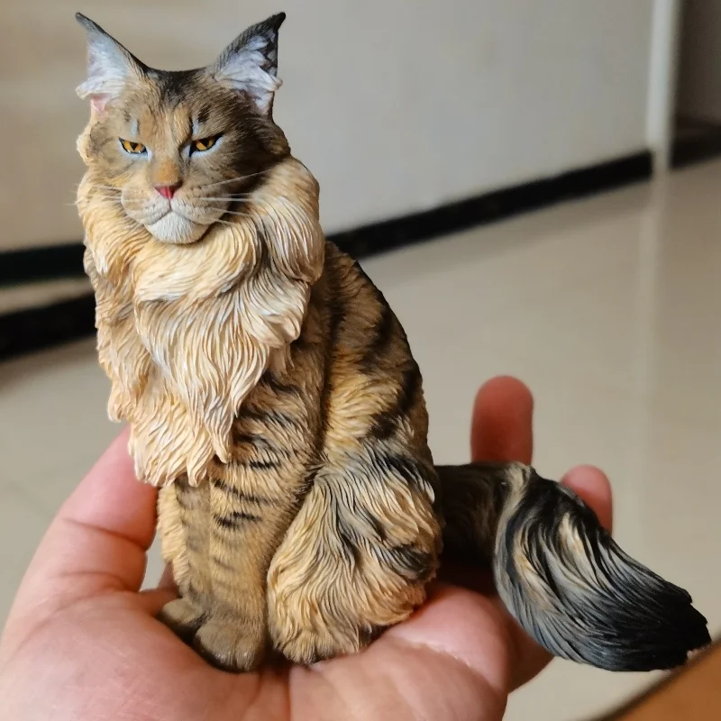 

JXK 1/6 Maine Coon Model Pet Cat Felidae Cool Animal Scene Decoration Soldier Accessory Adults Birthday Gift Photography Props