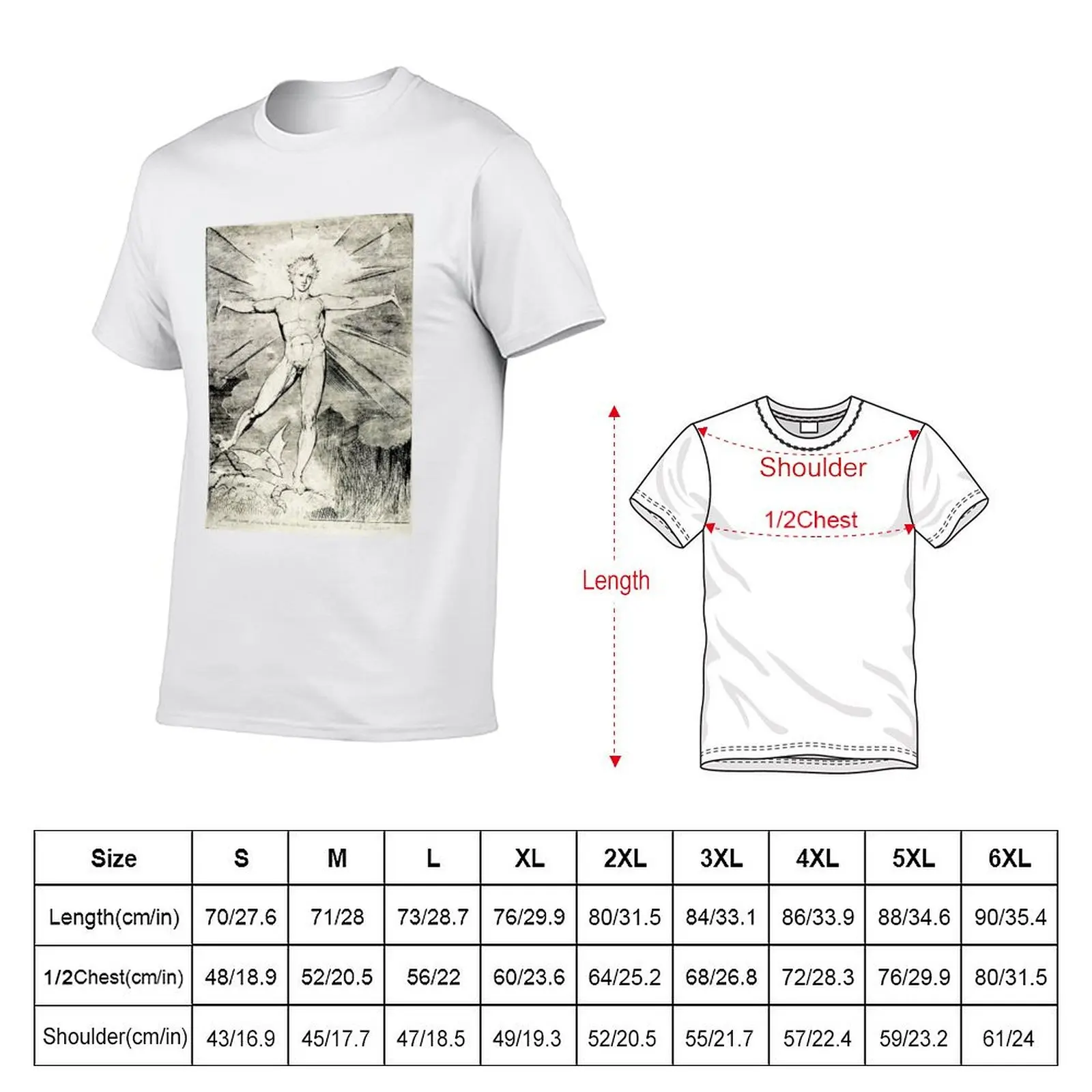 HD Glad day or Morning, by William Blake HIGH DEFINITION T-Shirt Summer Holiday T-Shirt