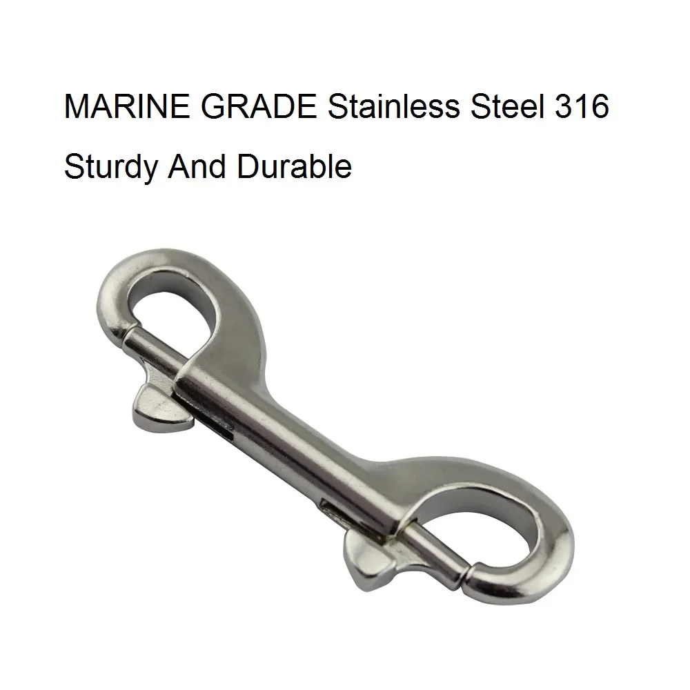 316 Stainless Steel Bolt Snap Hook Clip Scuba Diving 90/100MM Double Ended Hook BCD Accessories Chioce Snap Bolt kit Quick Draw