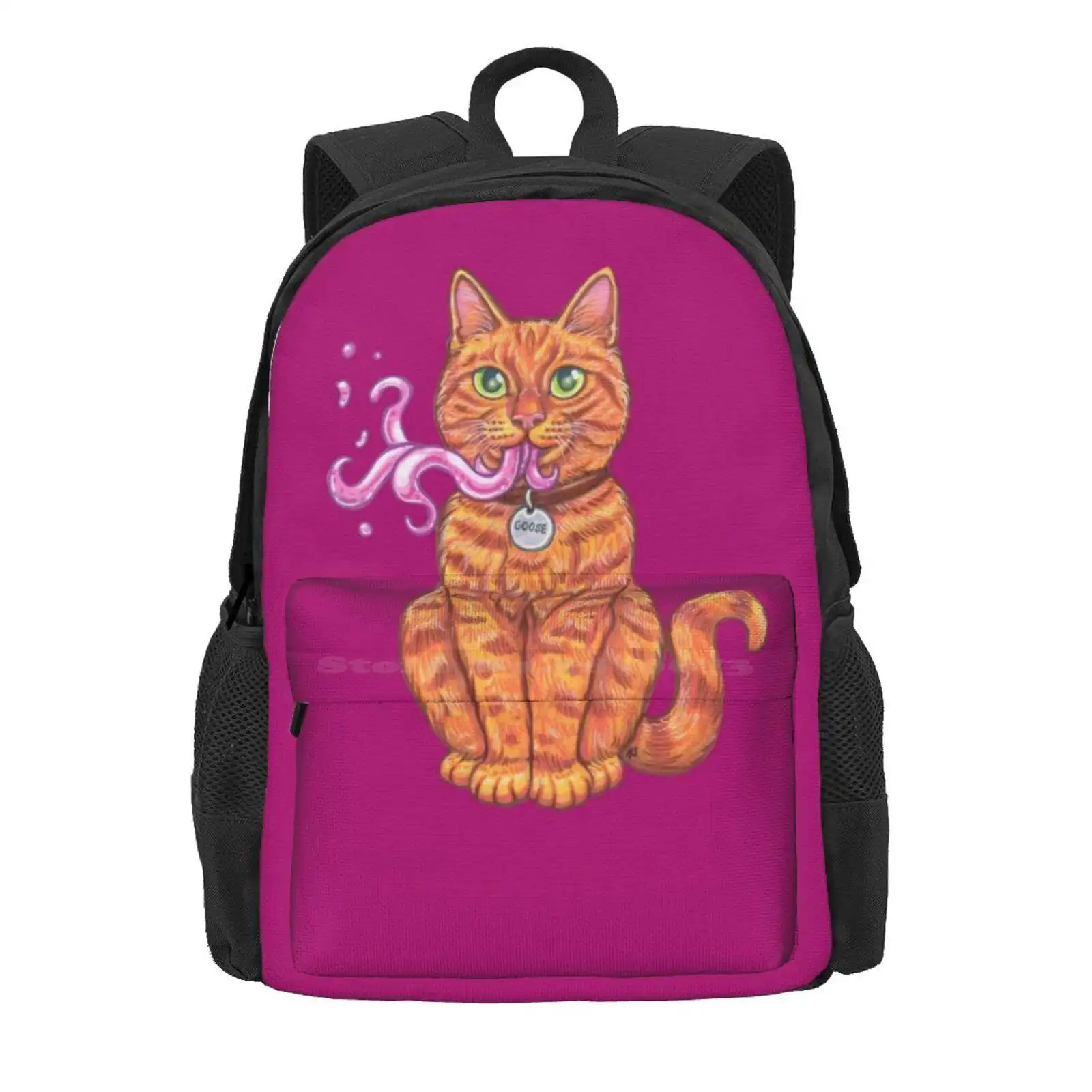 My Other Cat Is A Flerken Hot Sale Schoolbag Backpack Fashion Bags Goose Chewie Flerken Captain Ginger Cat Ornj Floofy Pets