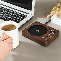 Electric Beverage Heating Plate 30W Smart Milk Tea Coffee Cup Mug Warmer for Desk 3 Temperatures with Timer Automatic Shut Off