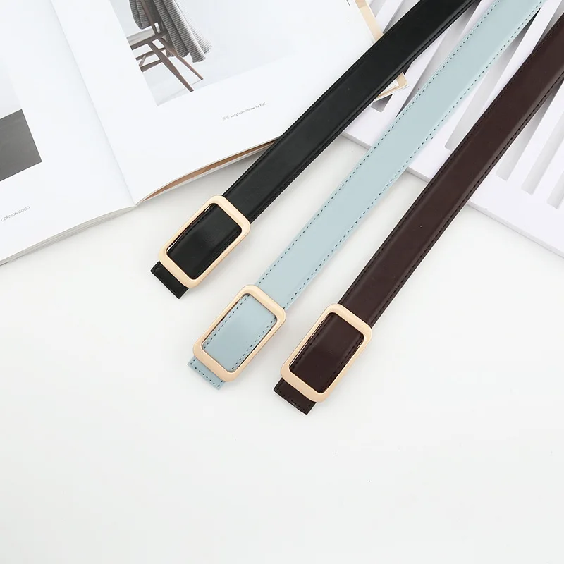 

Square Snap-button Belt Women's Jeans Versatile Decoration with Skirt Belt Summer Autumn Fashion Belt