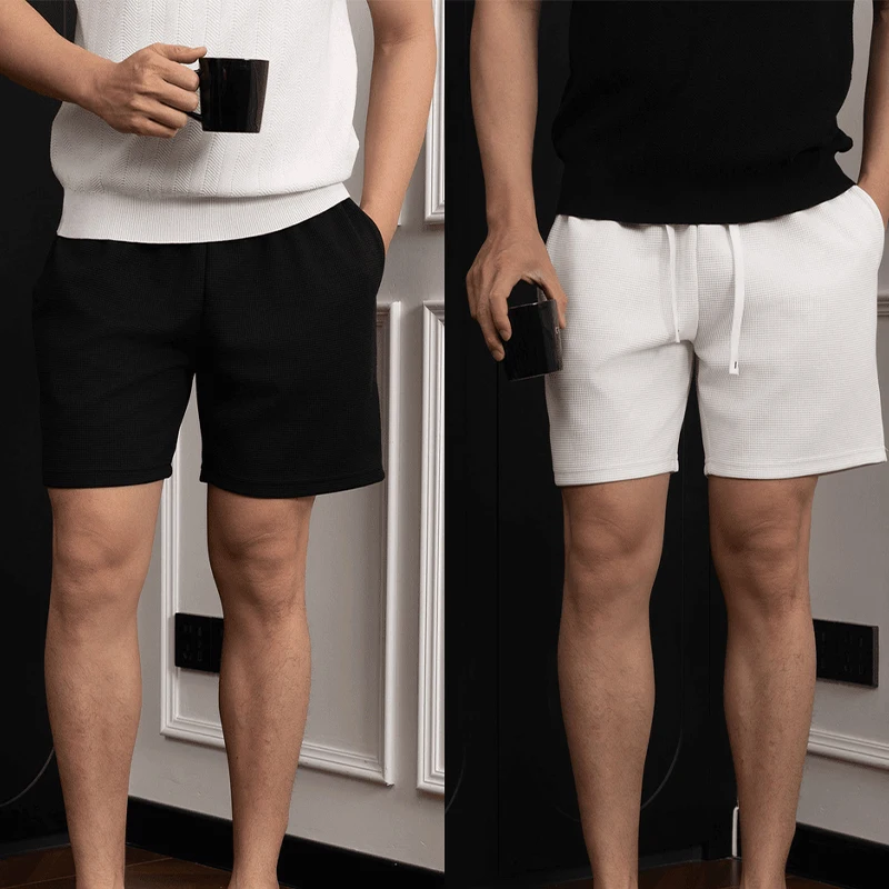 

Quick Dry Texture Men's Shorts Summer Thin Breathable Luxury Casual Beach Sports Four-Quarter Pants Straight Leg Casual Shorts