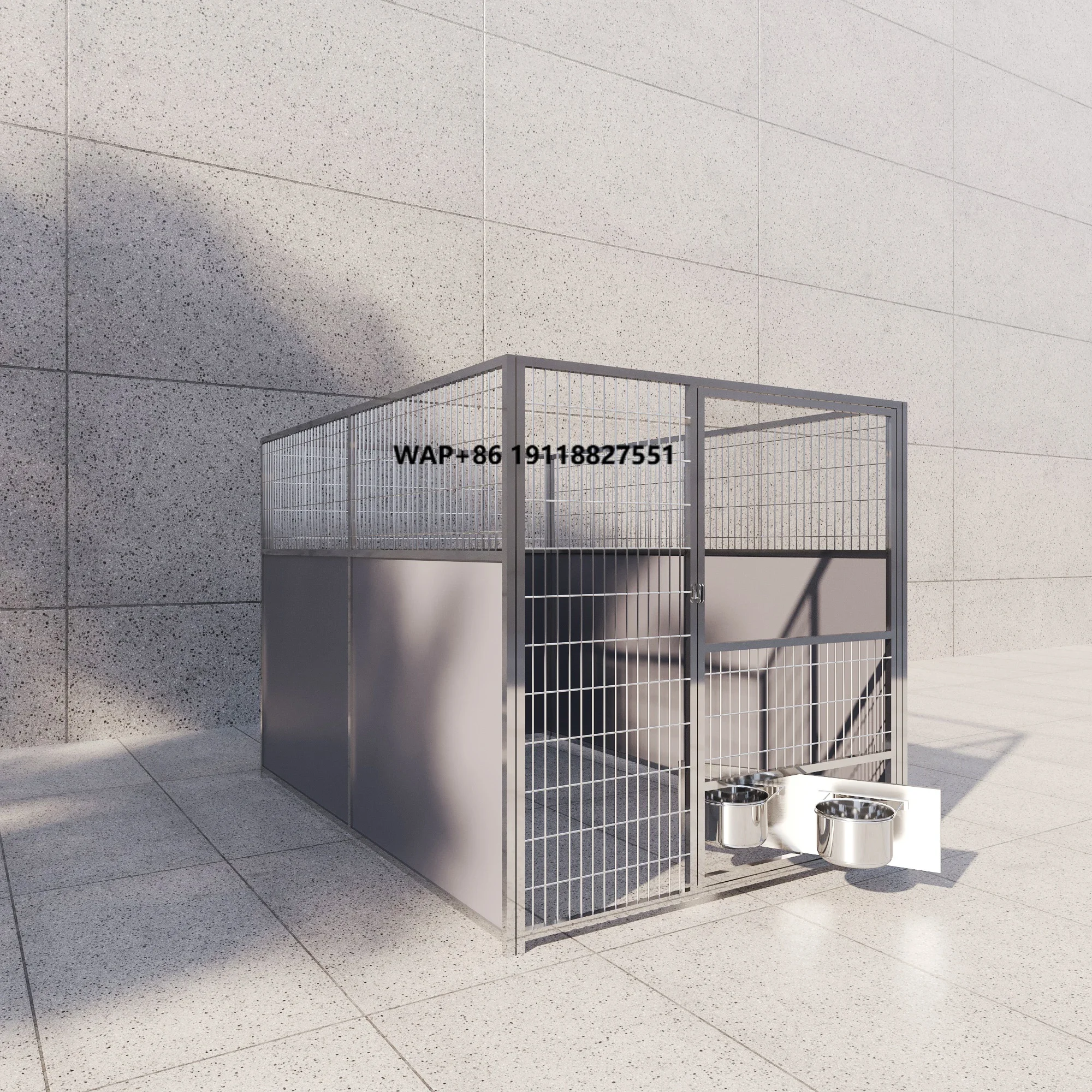 

2025 Hot Sale New Design Eco-Friendly Heavy Duty Luxury Large Dog House Large Pet Cages 304 Stainless Steel Kennel