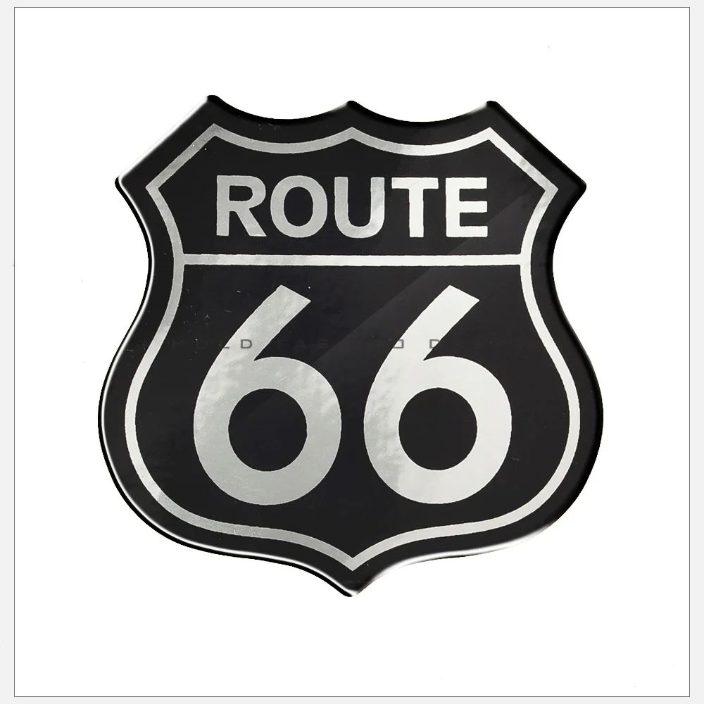 3D Motorcycle Decal Sticker The Historic Route 66 Car Stickers Case for Harley Indian VOD Big Dog Stickers