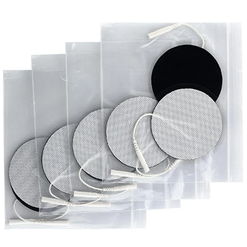 10 Pcs Electrode Pad 4cm Circular Non-Woven Acupoint Massage Special Insert for Physiotherapy Electrode PatchJAS