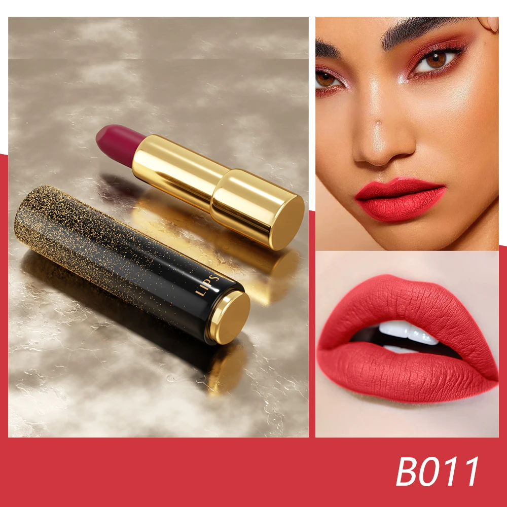 14 Colors Korean Hot Red Matte Lipstick Shade Waterproof Long Lasting Kiss Proof Nude Vegan Lip Stick Dropshipping