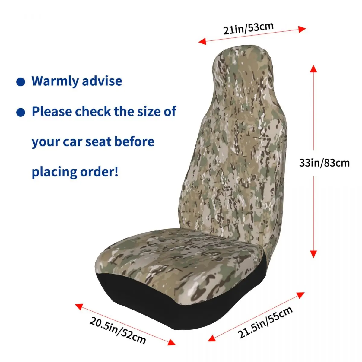 Multicam Universal Car Seat Cover Waterproof For SUV Camouflage Military Seat Covers Polyester Fishing