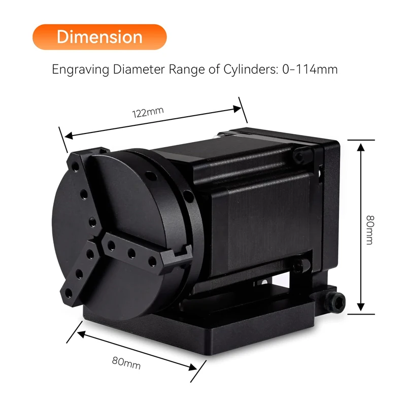 Rotary Axis Shaft Laser Equipment Parts for Laser Engrave Machine Fiber Laser Marking Machine Rotation Axis