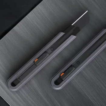 סכין רב תכליתית מיני עם להב מפלדת פחמן, נעילת בטיחות, מתיחה ...