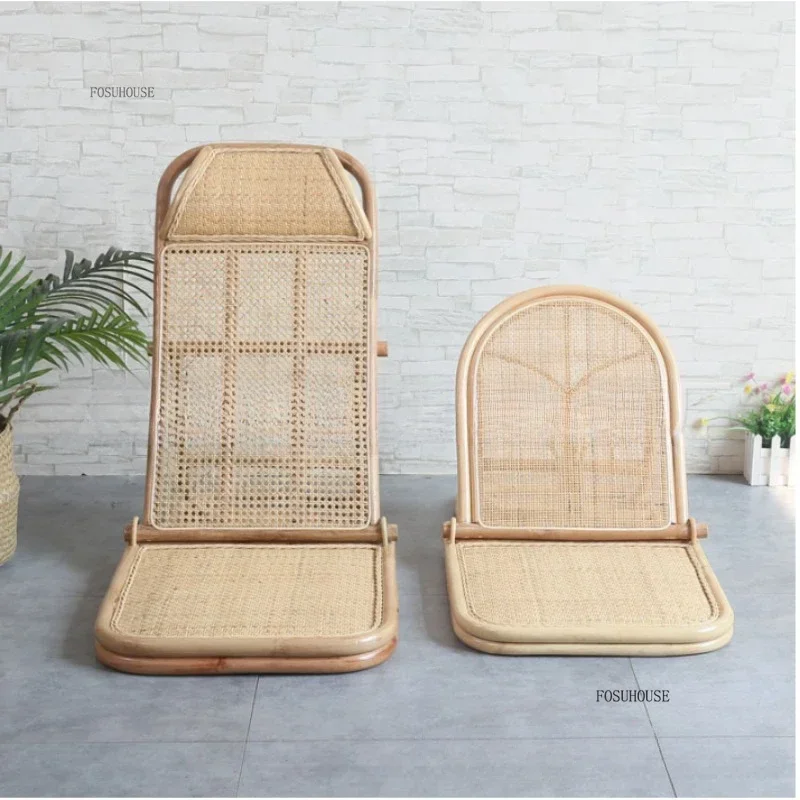 #Nordic Camping Folding Beach Chairs Outdoor Lawn Swimming Pool Backrest Chair Indonesia Real Rattan Leisure Outdoor Chairs EE Z