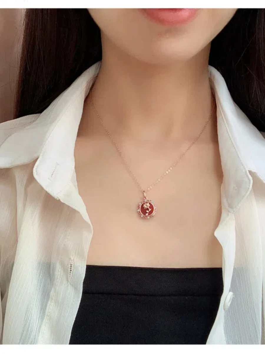 S925 Flower Collarbone Chain Zircon Necklace