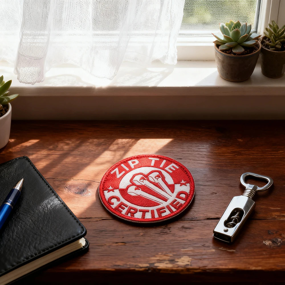 Militärischer taktischer Armband-Rucksack mit Klettverschluss und drei Kabelbindern, computergestickter Reißverschluss, zertifiziert