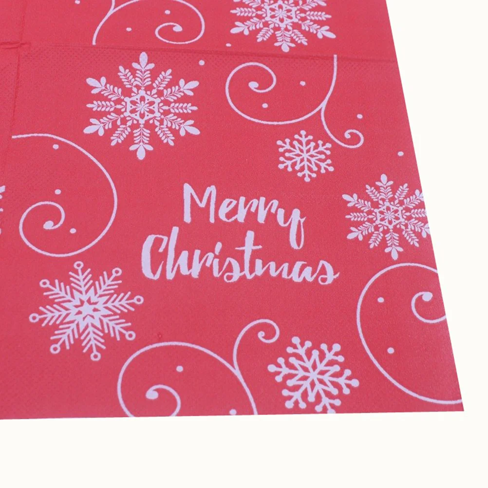 

40Pcs Xmas Paper Napkins Christmas Snowflake Printed Soft Absorbent Tissue Napkins Party Decorations Birthday Favors