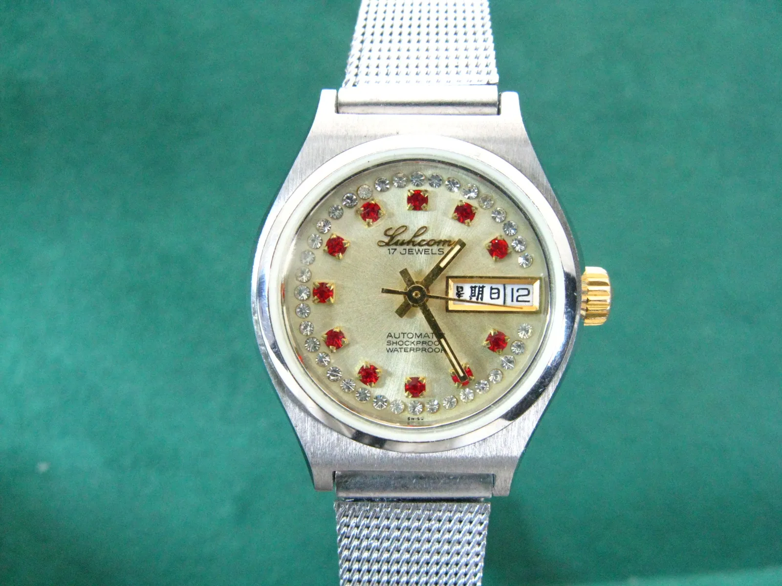 Ruby lukcom diamond automatic women's watch ETA 2688