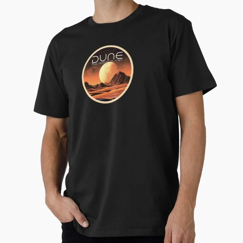 

the Desert Planet Arrakis 1104 The Sandworm Vintage Sci fi Gift T shirt for man Large size Tops Retro Dune Graphic Print Clothes