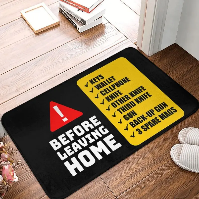 Custom Keys Wallet Phone Gun Doormat Anti-Slip Kitchen Bath Mat Toilet Welcome Floor Door Entrance Carpet Rug