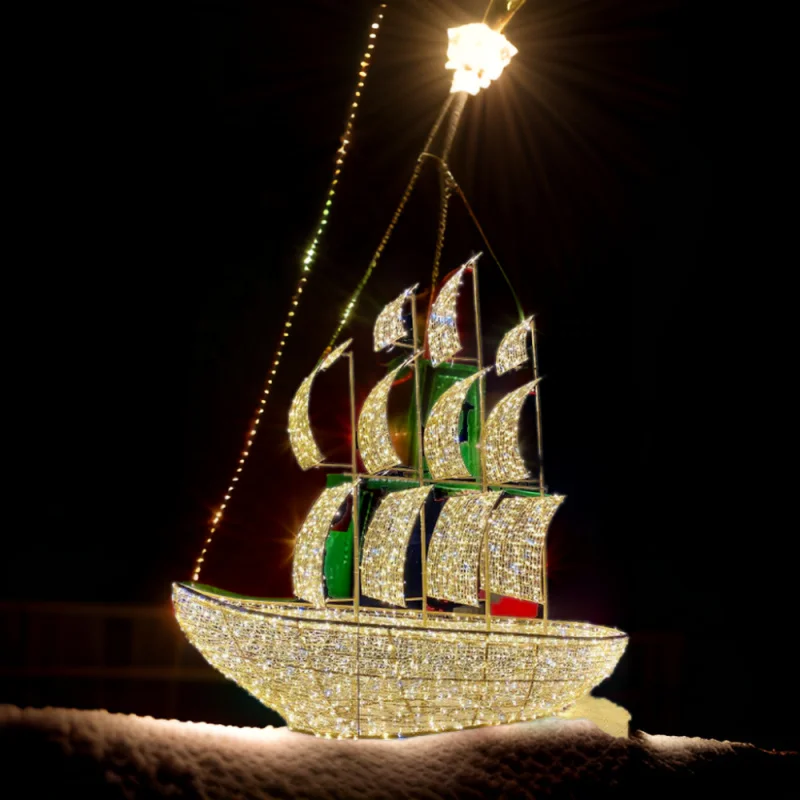 

Custom. ip65 waterproof outdoor ground decoration 3d motif led boat lights