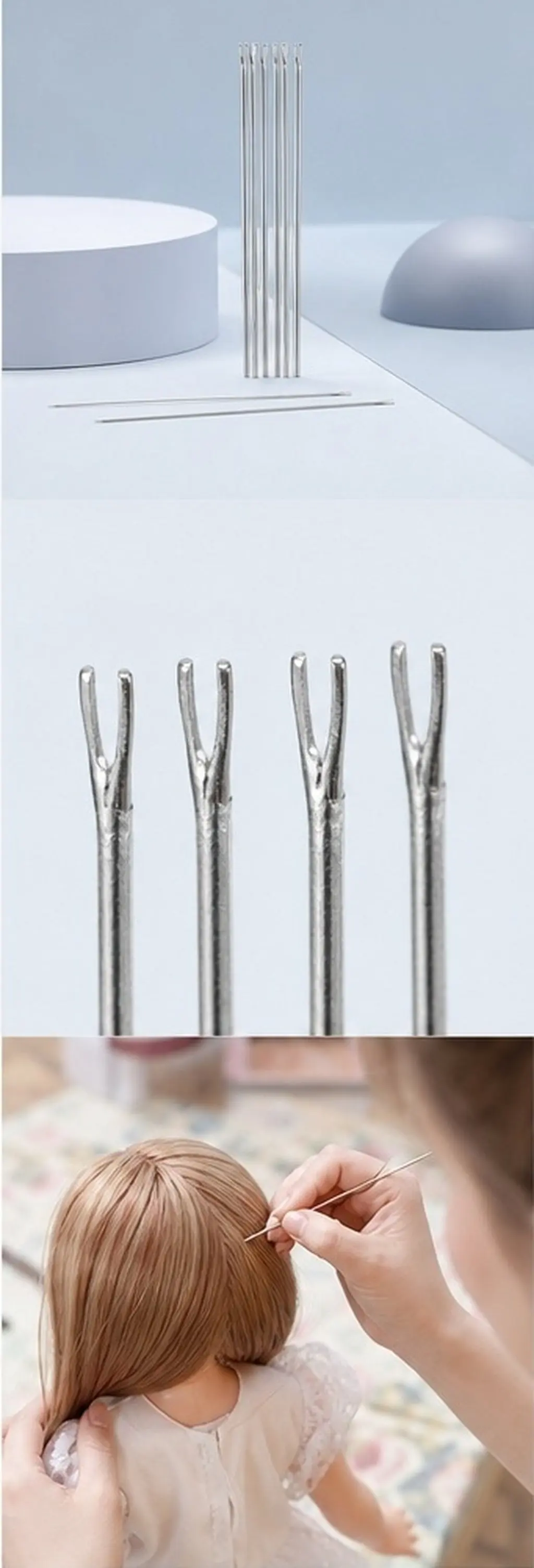20pcs Stainless Steel Rerooting Needles for DIY Hair Implanting & Rooting Kits – Precision Crafted Tools