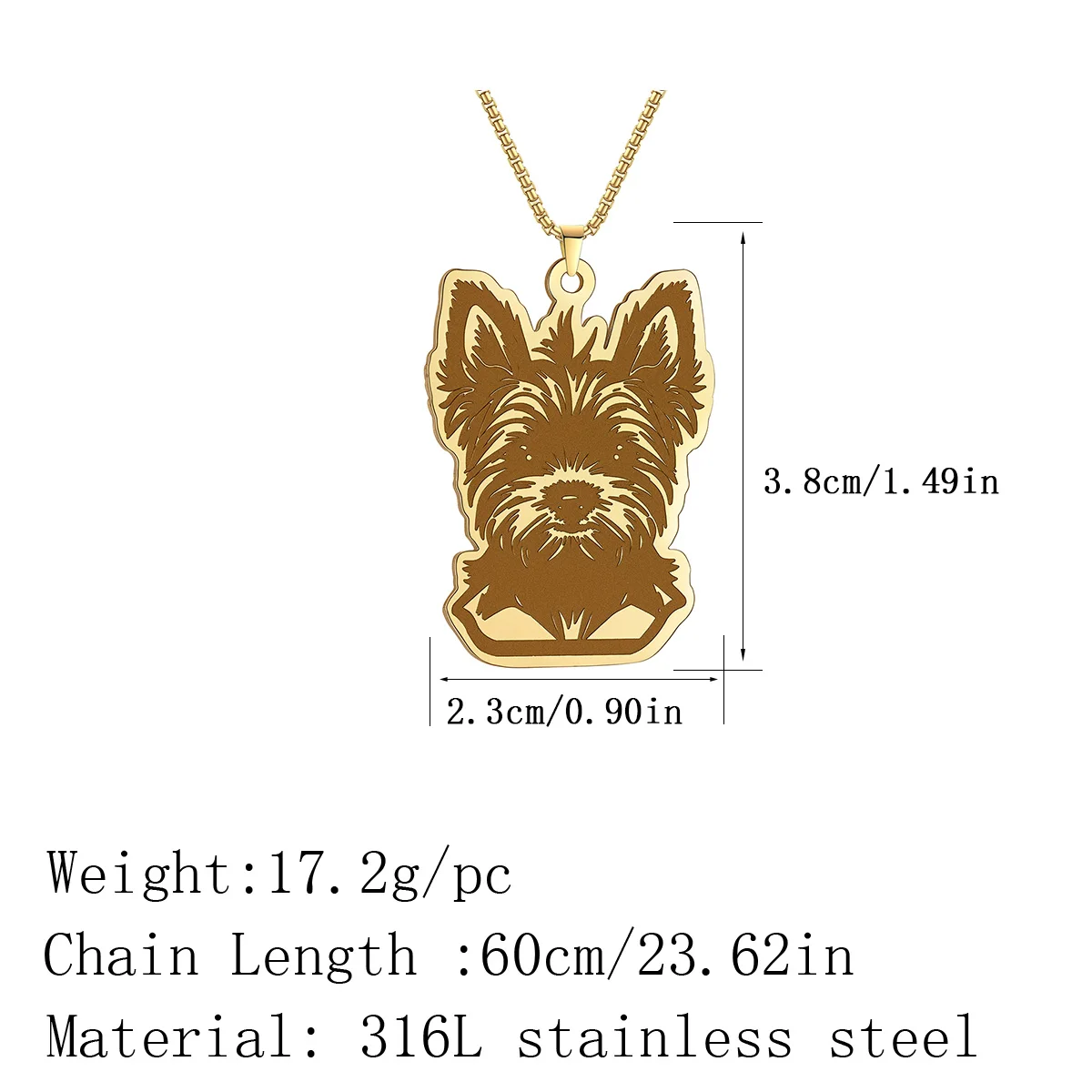 Chandler Yorkshire Terrier Pendant Necklace for Women Men Jewelry Accessories Cute Neck Chain Necklace Birthday Gifts