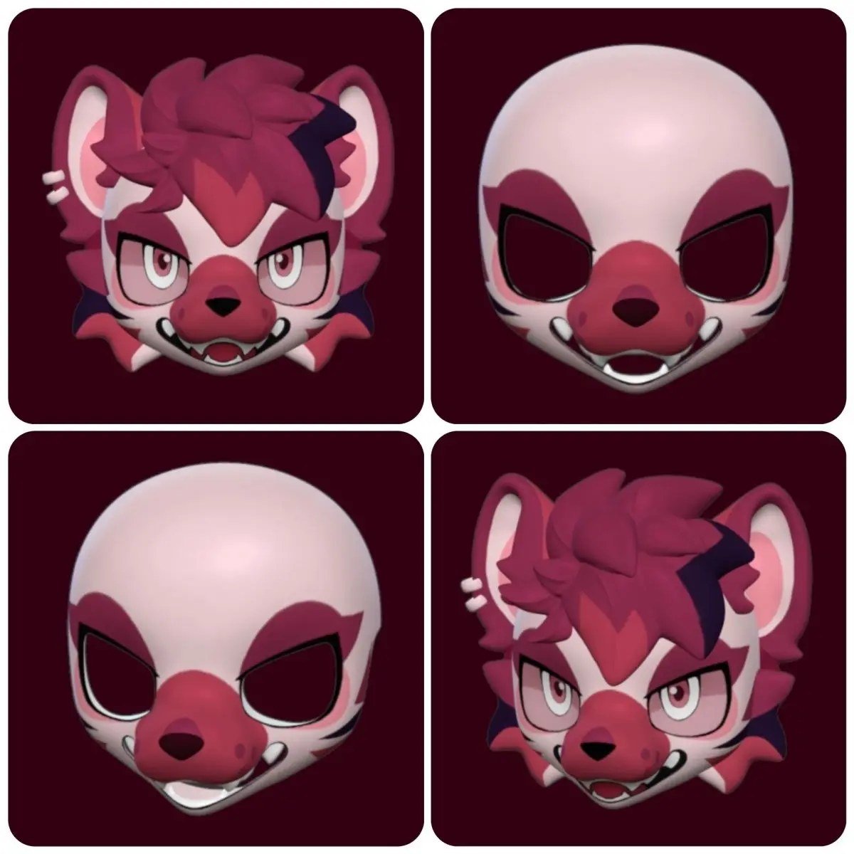 

Kemono Short Snout Base Mask Fursuit Resin Kig Serie Beast Suit Skull Furuit Costume PLA Printed Skull DIY Accessories